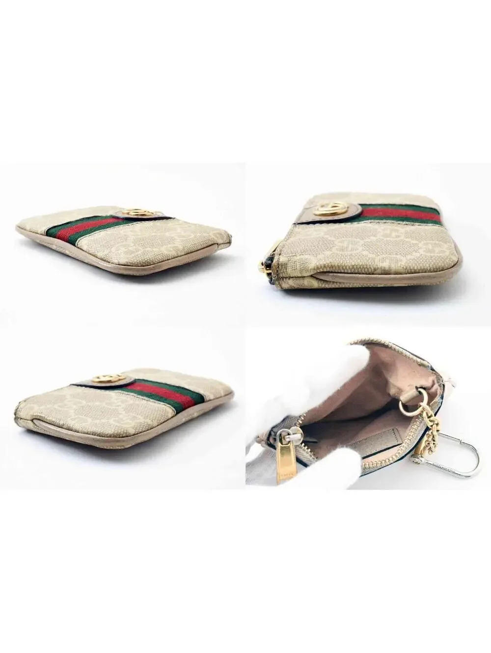 $410 GUCCI Ophidia GG Sherry Line Marmont Coin Case Purse - Picture 3 of 14